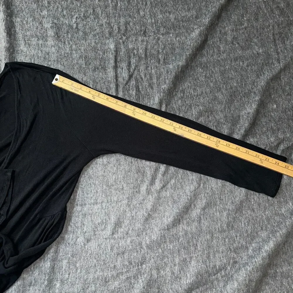 J.JILL Wearever Collection Black Cardigan L Rayon Spandex - Picture 6 of 9